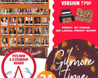 Gilmore Time 2.0 Guessing Game | Digital Download | Gilmore Themed Player Sheets You Print At Home | Gift