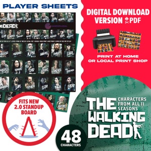 Walking Dead 2.0 Guessing Game | Digital Download | Walking Dead Themed Player Sheets You Print At Home | Gift