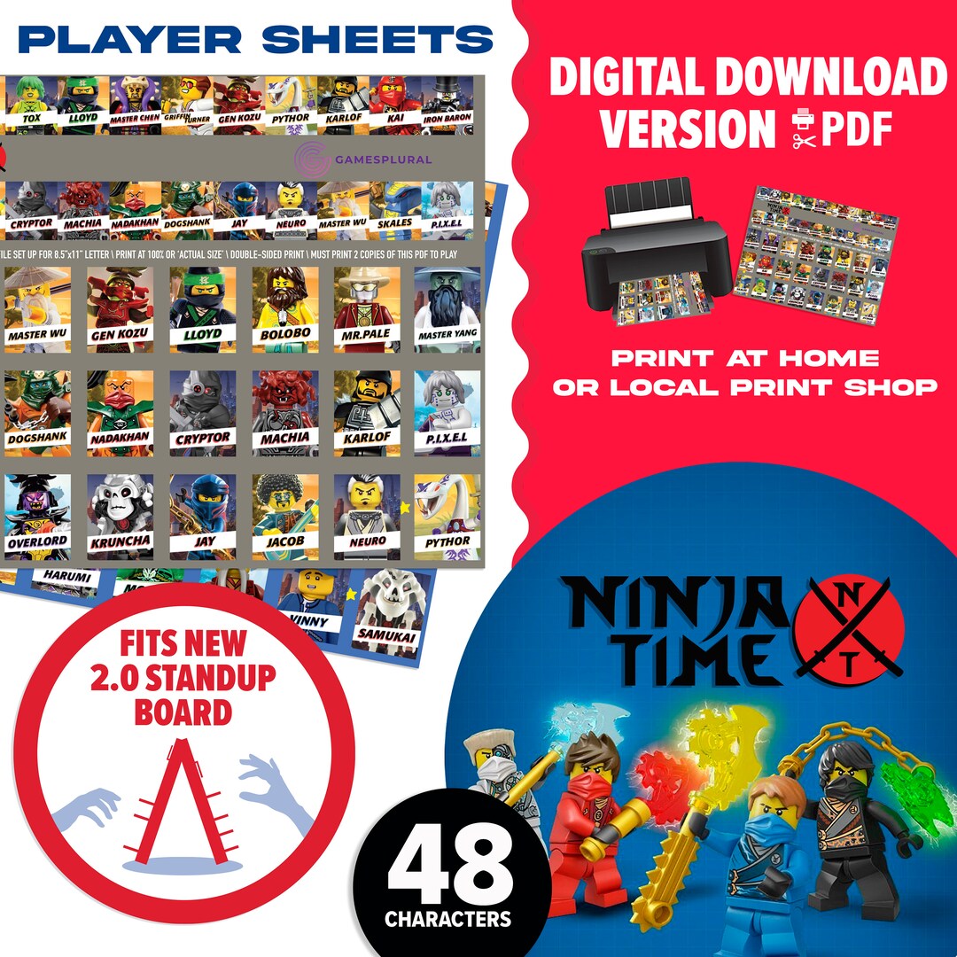 Ninja Time 2.0 Guessing Game | Digital Download | Ninja Themed Player ...