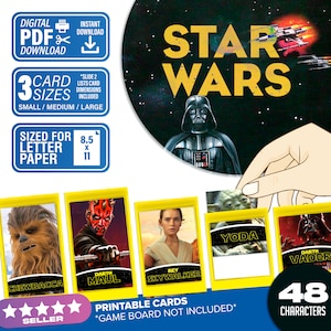 Star Wars Guessing Game | Digital Download | Star Wars Themed Cards You Print At Home | Keep the game going!