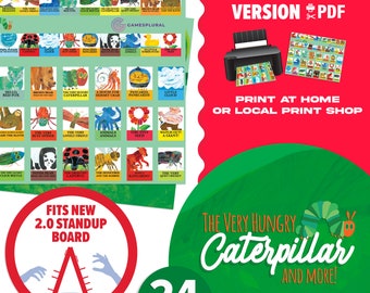 The Very Hungry Caterpillar 2.0 Juego de adivinanzas / Descarga digital / Hojas de jugador temáticas de Hungry Caterpillar que imprimes en casa / Regalo