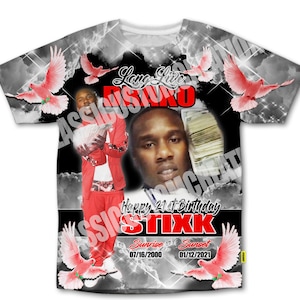 Custom 3D Memorial Sublimation T-Shirt