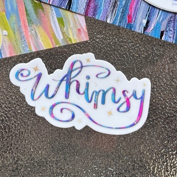 Whimsy 3" Vinyl Die-cut Sticker for water bottles, laptop, notebooks, etc