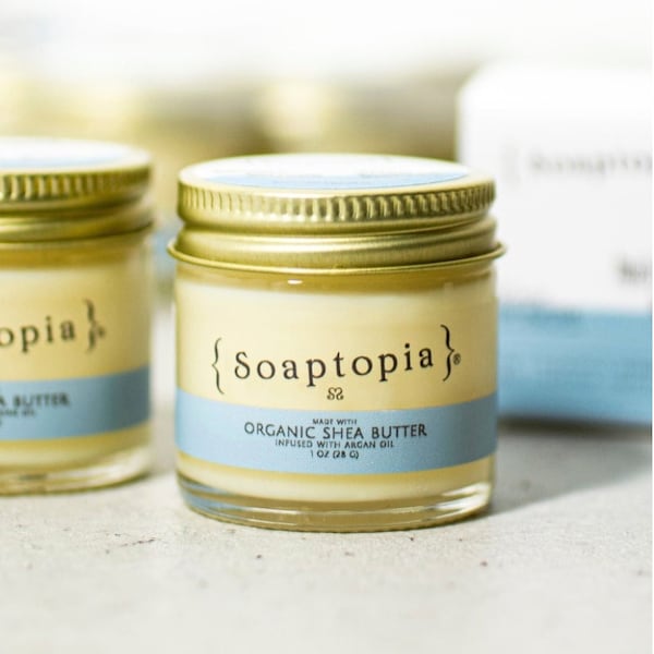 Organic Shea Butter - Soaptopia - Eucalyptus, Peppermint, Lavender, Cajeput, Tea Tree moisturizer, all natural, small batch