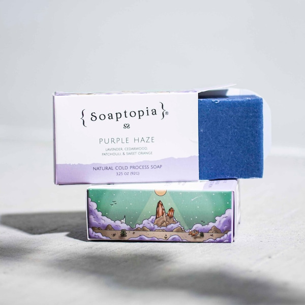 Purple Haze Handmade Soap - Soaptopia -Small Batch Natural Cold Process Soap with Essential Oils