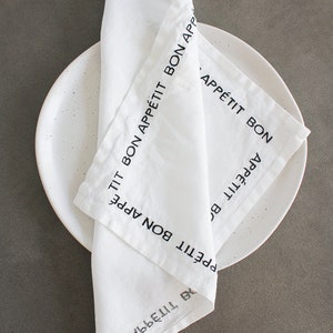 Embroidered Bon Appétit Napkins (set of four)