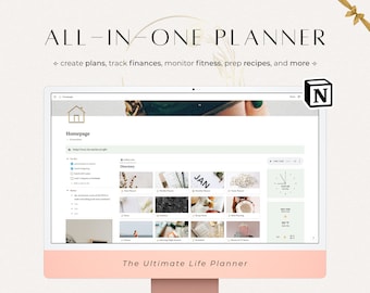 student planner notion template Life Planner for Notion, All-In-One Notion Template, Personal Planner for Notion, All-In-One Notion Planner, Aesthetic Notion Template