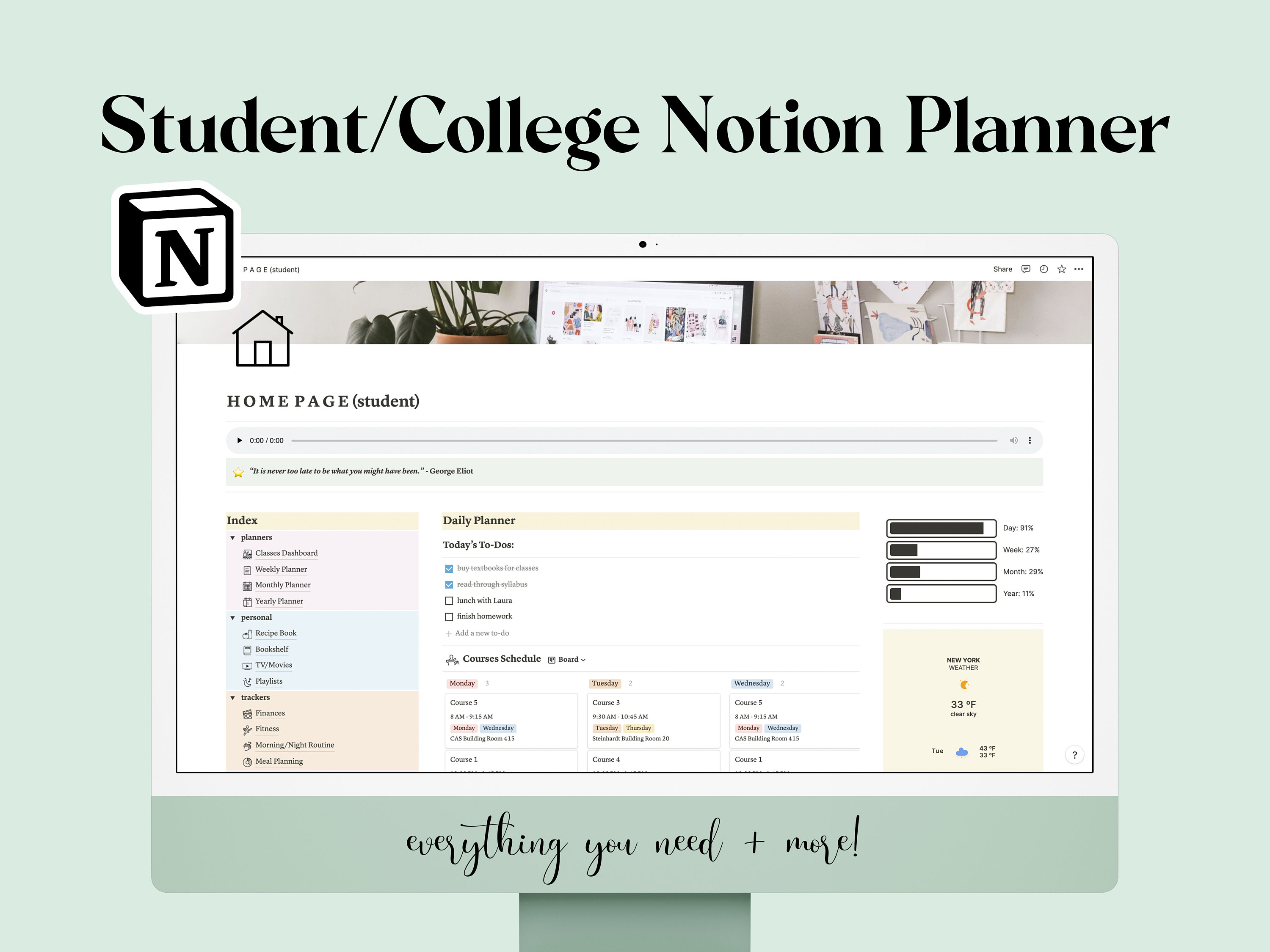 Notion College Student Template