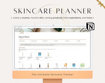 Skincare Routine Notion Template, Skincare Routine Notion Planner, Skincare Planner, Skincare Routine Planner, Skincare Manager