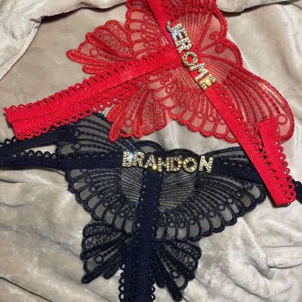 lace charm custom thong panty, gift