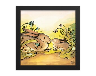 Hush Little Bunny "Cover" Framed Poster