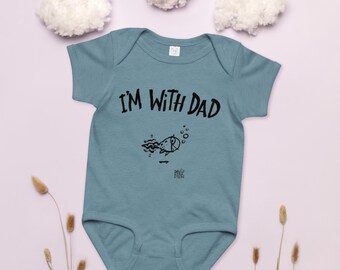 I'm With Dad baby jersey bodysuit