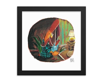 Interrupting Chicken "Bedtime" Framed Poster