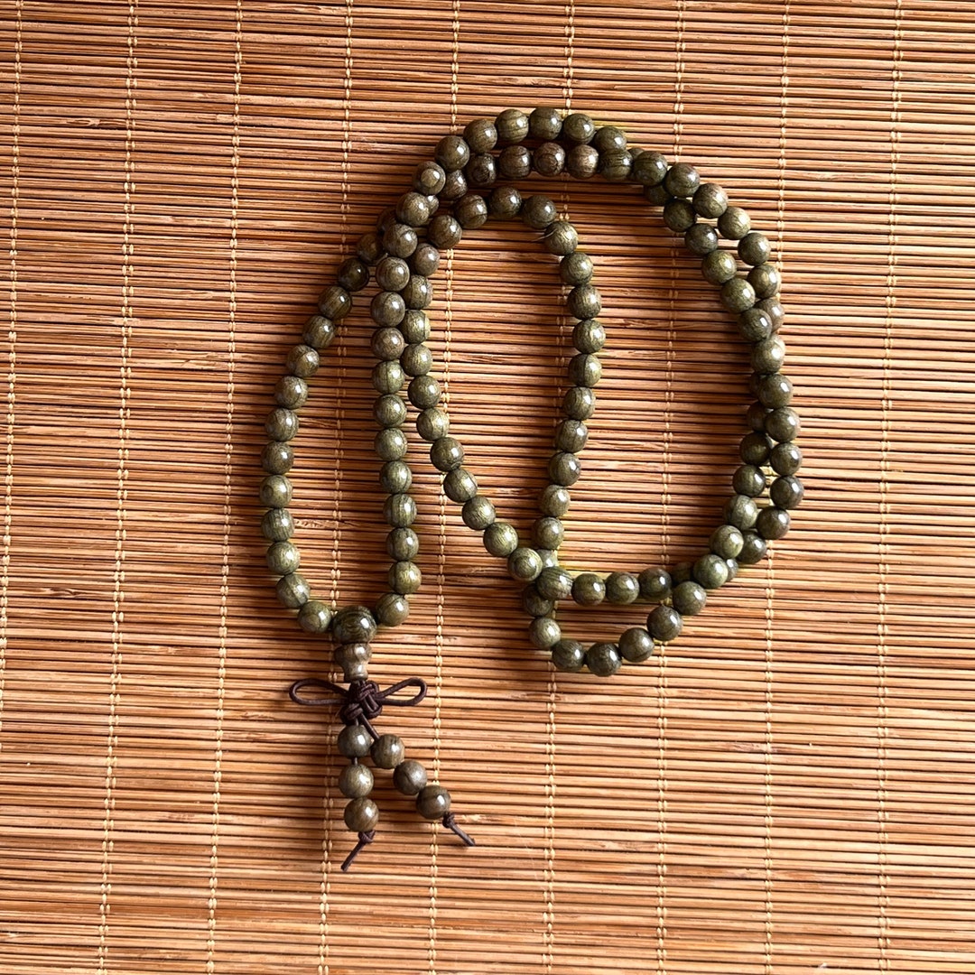 108 Buddhistische Gebetsperlen Armband - 6mm Natursteine Mala Kette