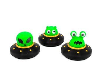 OVNI alienígena Fidget Clicker, juguete sensorial, llavero, antiestrés, decoración de escritorio