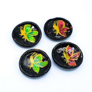 Miniature Butterfly Plate De Barro, Clay, Ceramic, Plato, Plate, Platter, Traditional Platos, Altar, Mexican, Sculpture Art Kitchen, Fiesta