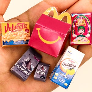 Miniature Food: Pantry Staples, Happy Meal, Funny Ornament