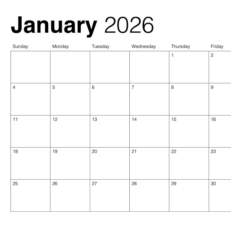 2026 Wall Calendar Etsy