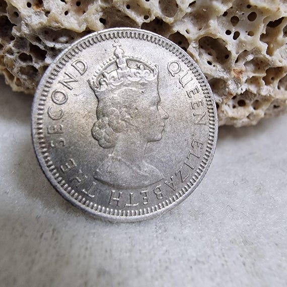 1953年 マラヤ イギリス領ボルネオ 10セント硬貨 – エリザベス2世女王