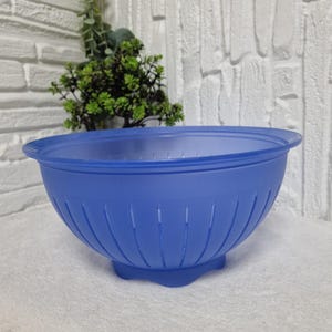 Vintage Tupperware Impressions Sieb Sieb Blaue Schüssel - Küchenhelfer 25 cm
