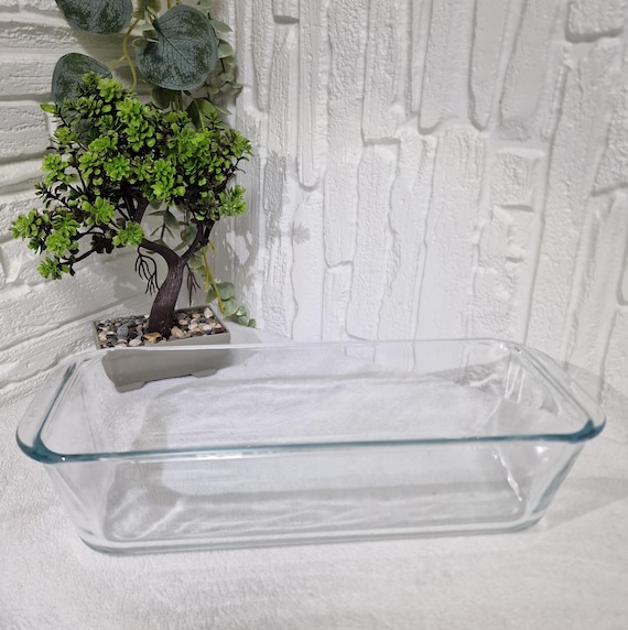 Vintage Pyrex Kastenform - France 839 A, klare Borosilikatglas-Backform