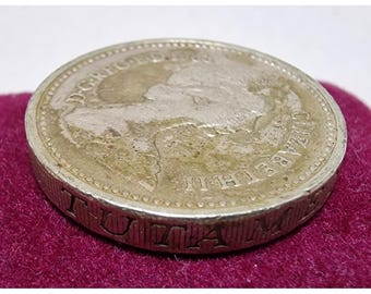 希少な 1983 年 1 ポンド硬貨 – エリザベス 2 世 – エッジの刻印エラー