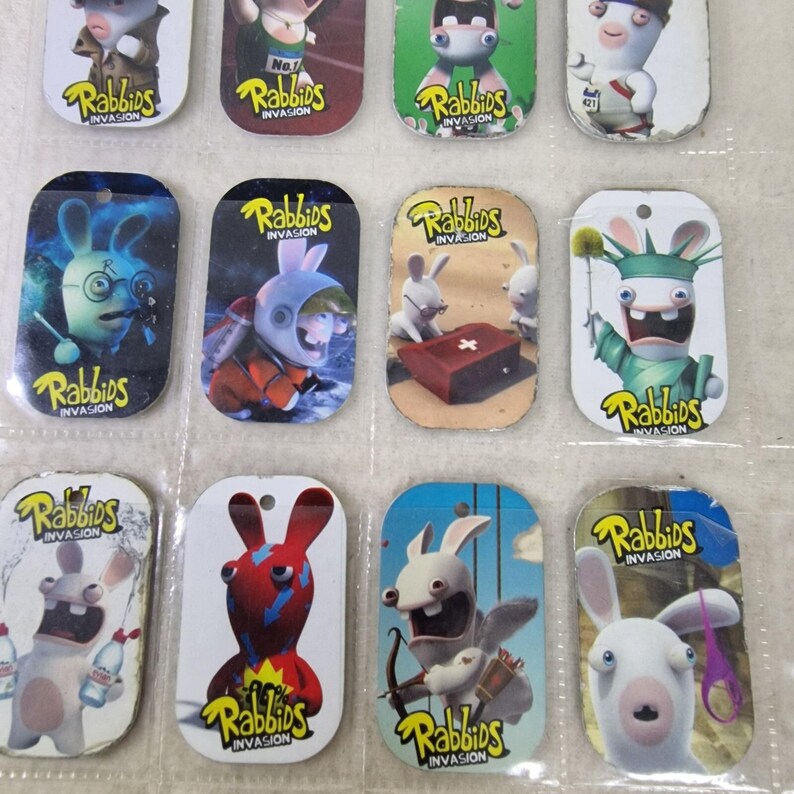 What Are Rabbids Rabbids Invasion Metal Tags Set – Lot of 15 Collectible Dog Tags 2014 ...