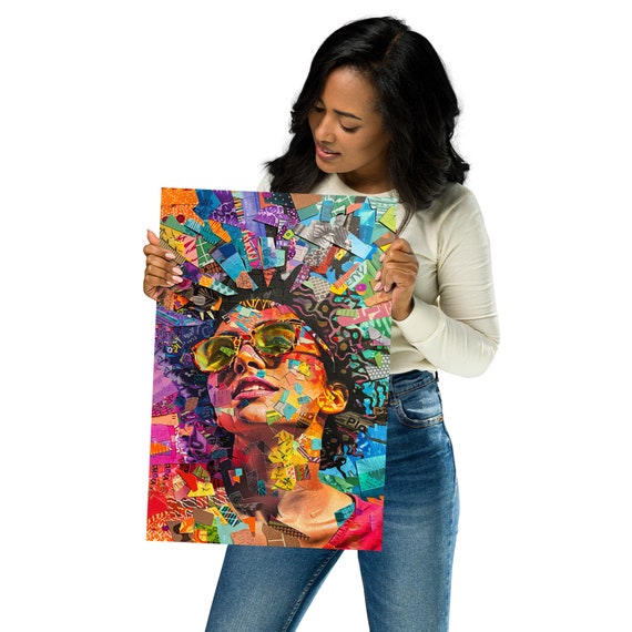 Autism Awareness Art Poster | Colorful Collage Portrait - Etsy