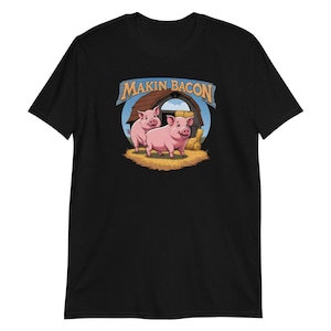 Cerdos haciendo tocino - Camiseta unisex