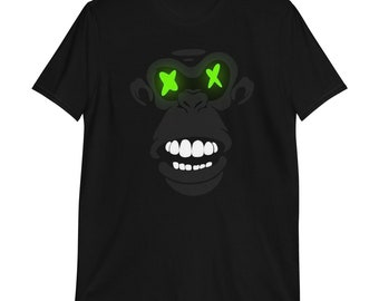 Gorila de ojos X verdes - Camiseta unisex