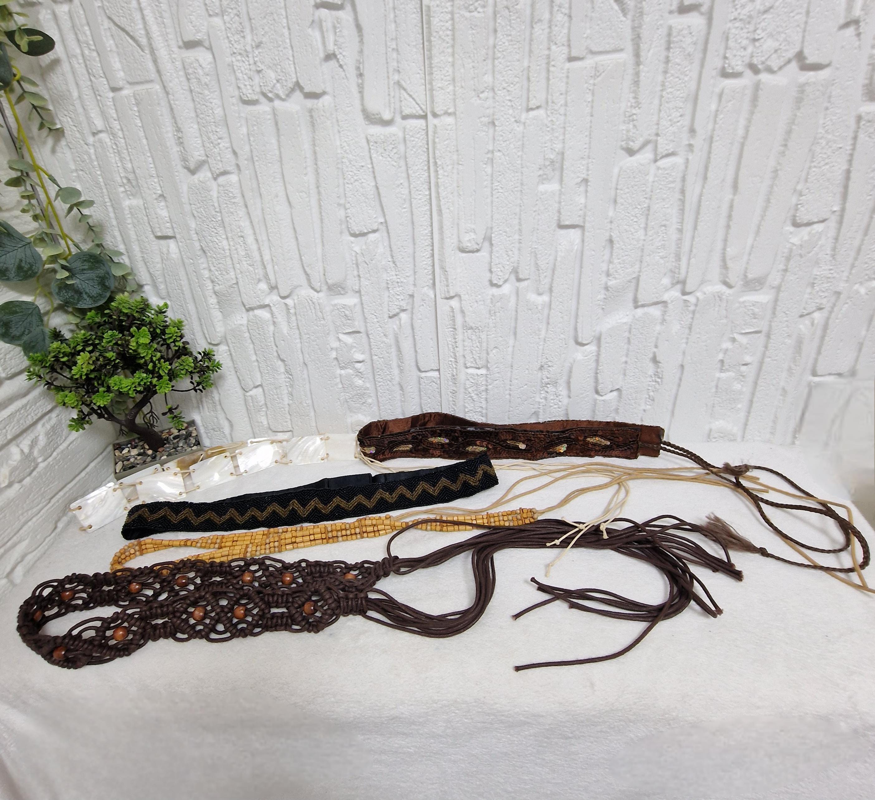 Mother of pearl macrame belt ✨✨✨ Macrame Mother of Pearl Belt - Etsy main image 4