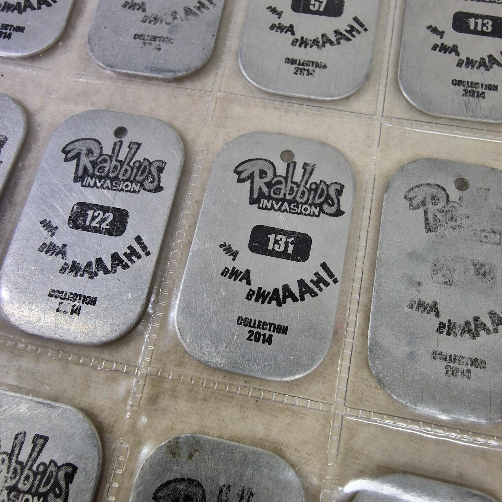 Rabbids Invasion Metal Tags Set – Lot of 15 Collectible Dog Tags
