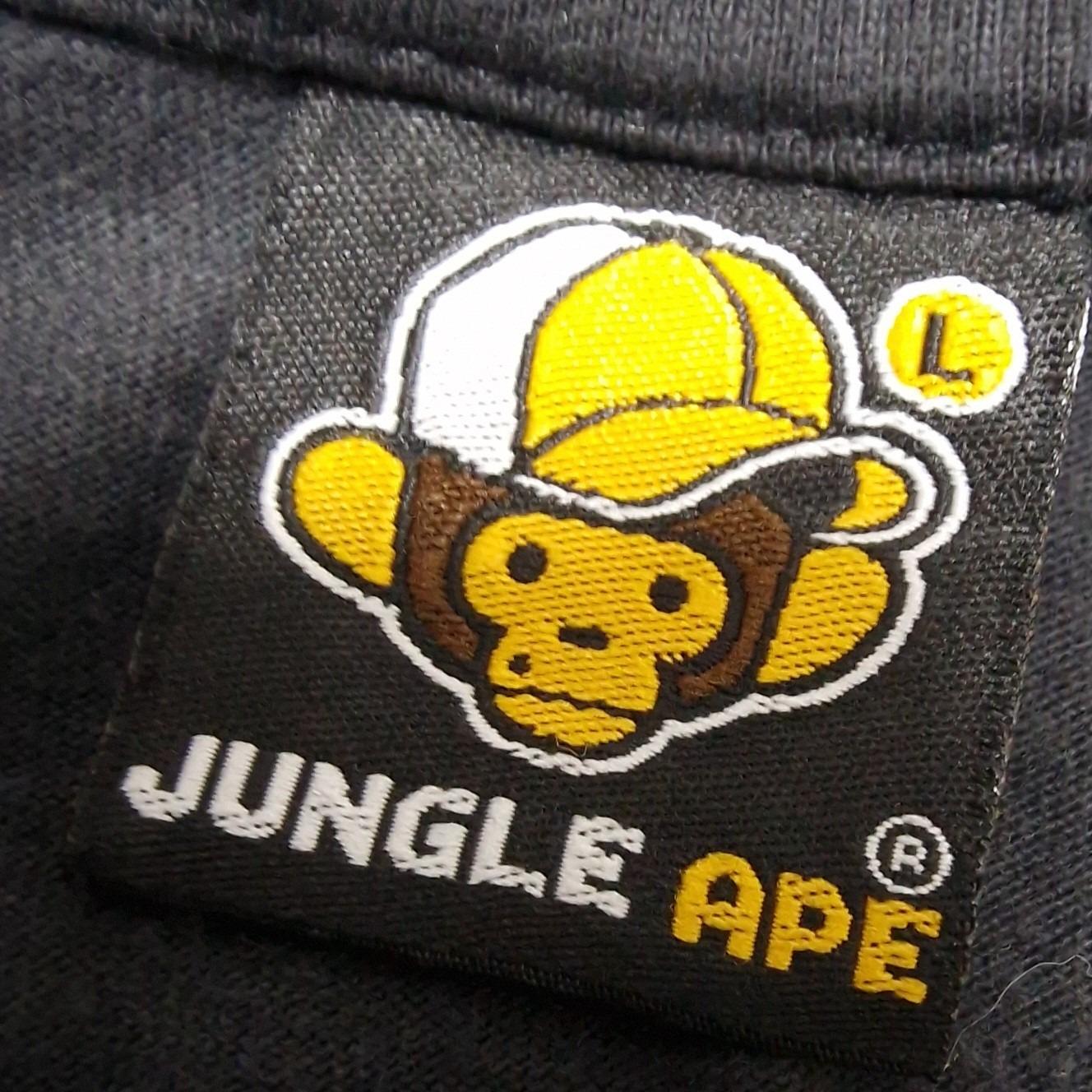 ヴィンテージ ジャングル エイプ ブラック Tシャツ L ストリートウェア 
