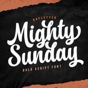 Mighty Sunday Font, Crafty Font, Retro Font, Script Font, Procreate Font, Cricut Fonts,Fonts for Crafters,Vintage Font, Kids Font