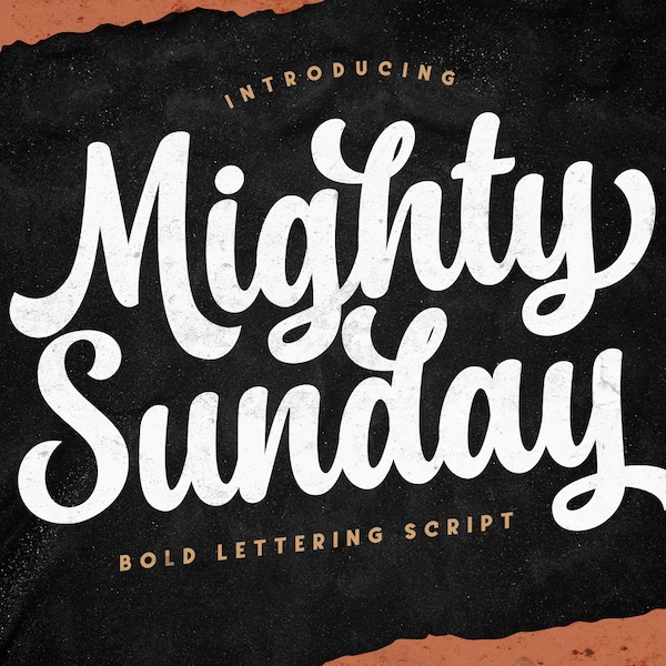 Mighty Sunday Font, Crafty Font, Retro Font, Script Font, Procreate Font, Cricut Fonts,Fonts for Crafters,Vintage Font, Kids Font