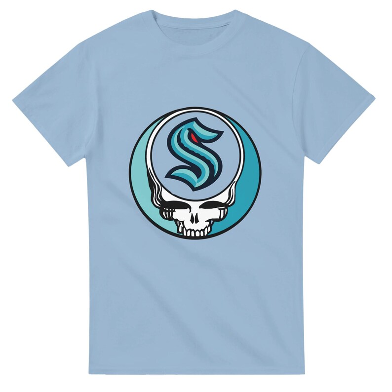 Grateful Dead SYF T-Shirt with NHL Seattle Kraken Logo - Heavyweight Cotton Tee image 3
