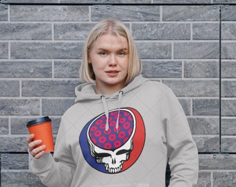 Phish donuts in Grateful Dead Steal Your Face hoodie sweatshirt