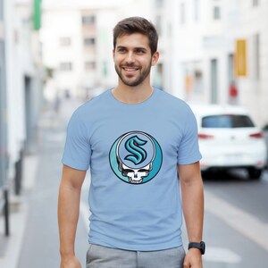 Grateful Dead SYF T-Shirt with NHL Seattle Kraken Logo - Heavyweight Cotton Tee image 2