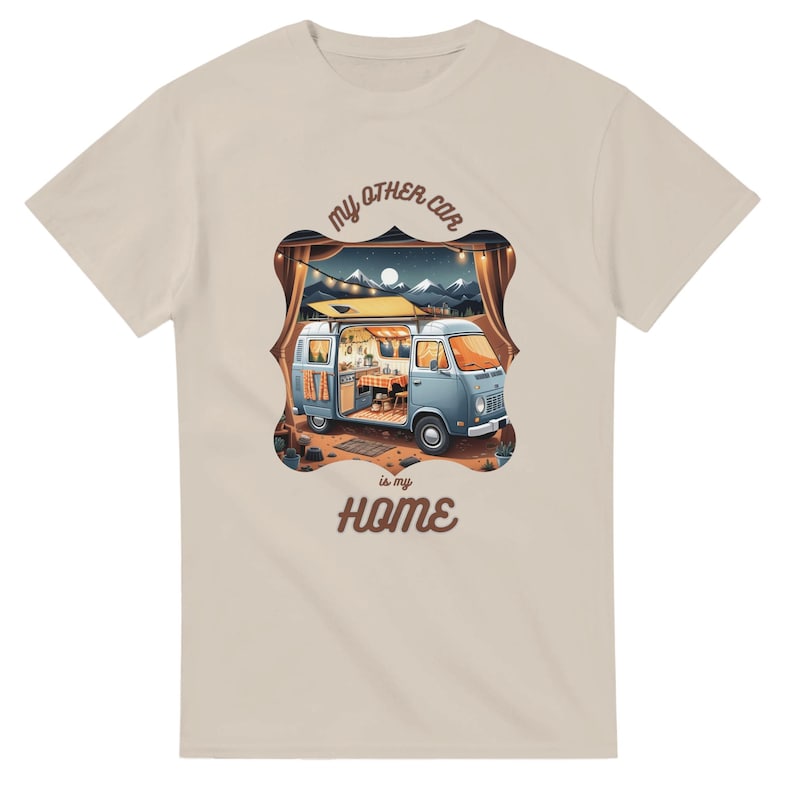 My Other Car Is My Home Funny Van Life T-Shirt – Minimalist Nomad Tee image 3