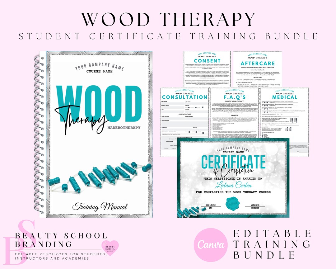 Wood Therapy Training Manual Wood Therapy Certificate Wood Etsy