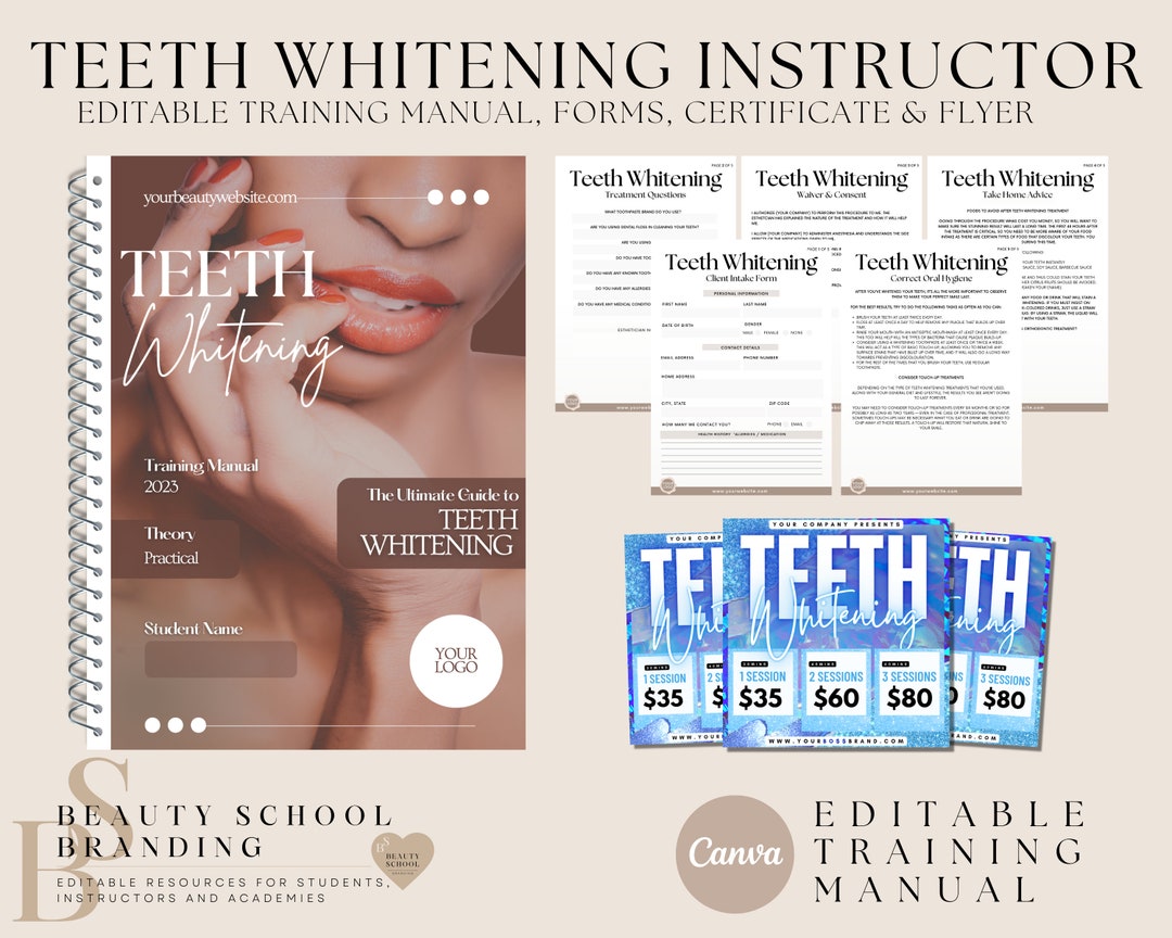 Teeth Whitening, Training, Course, Guide, Flyer, Student Tooth