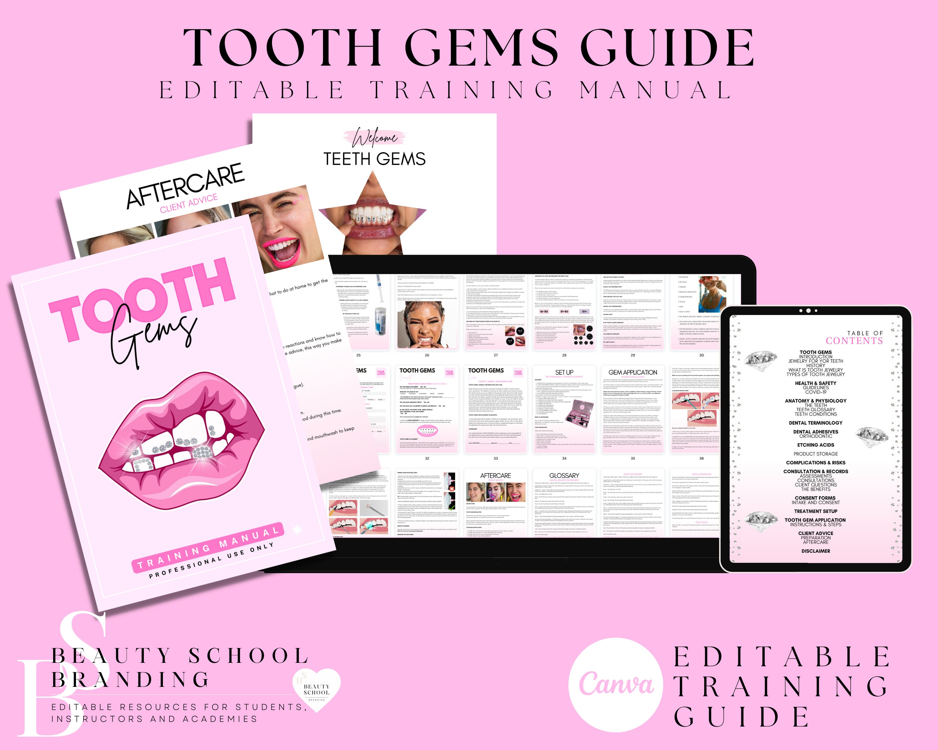 Teeth Gems Training Manual  Sculpted by Bella Beauty Bar LLC