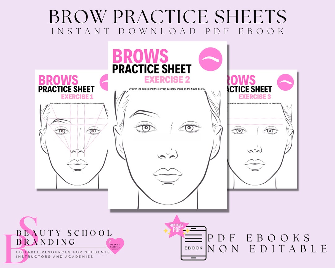 Brow Mapping, Mapping Practice, Microblading Practice, PMU Training ...