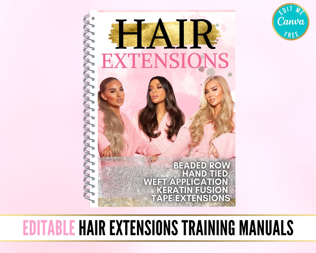 Hair Extensions Training Manual Hair Extensions Manual Hair Etsy