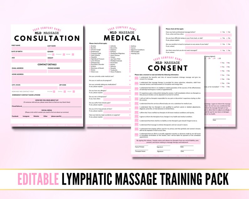 Lymphatic Drainage Massage Training Manual MLD Certificate Etsy