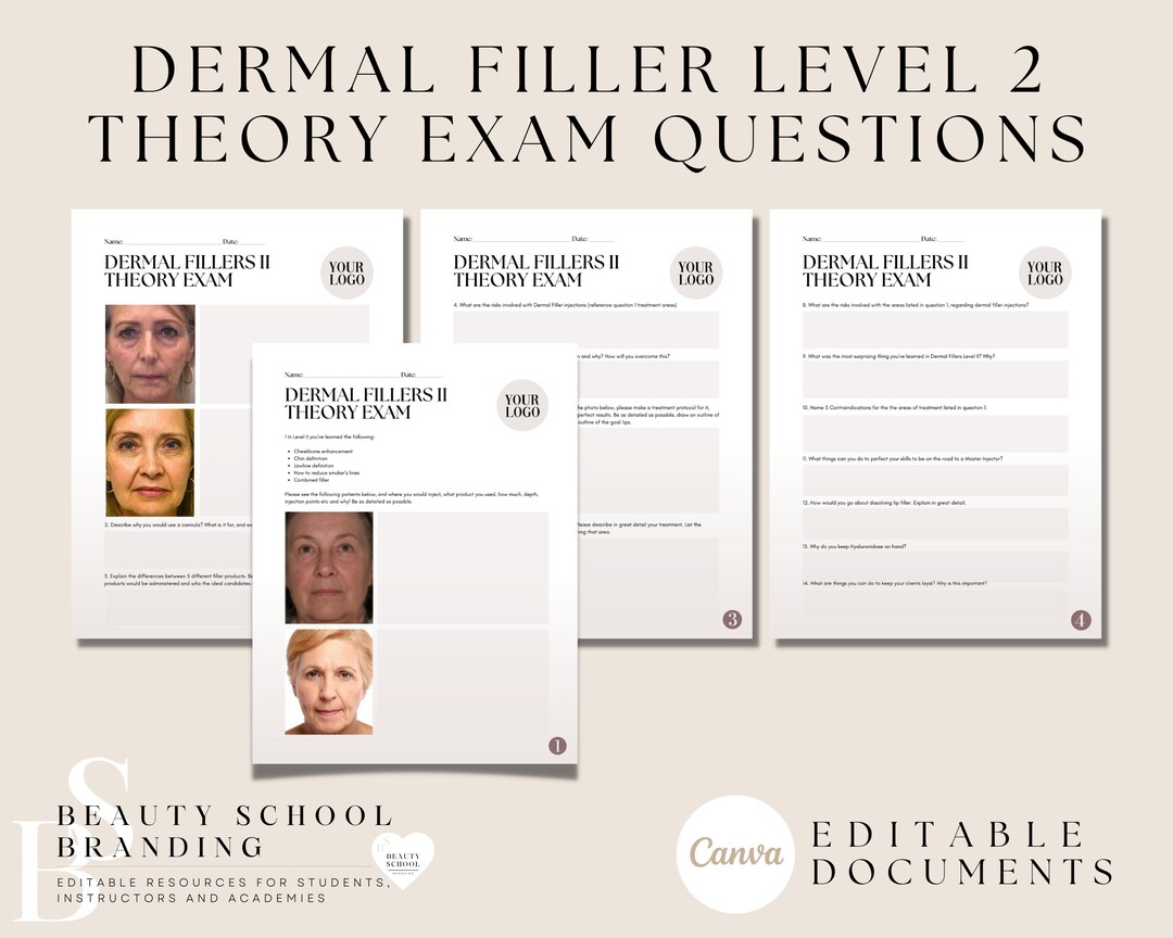 Dermal Fillers Level 2 Theory Exam Test Questions, Filler Injection