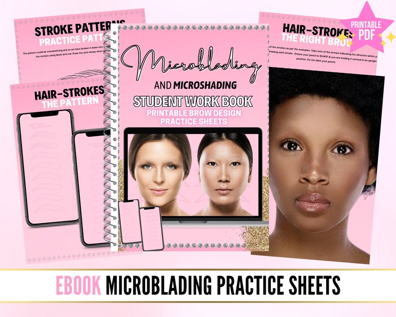 Printable Microblading Practice Workbook Printable - Etsy