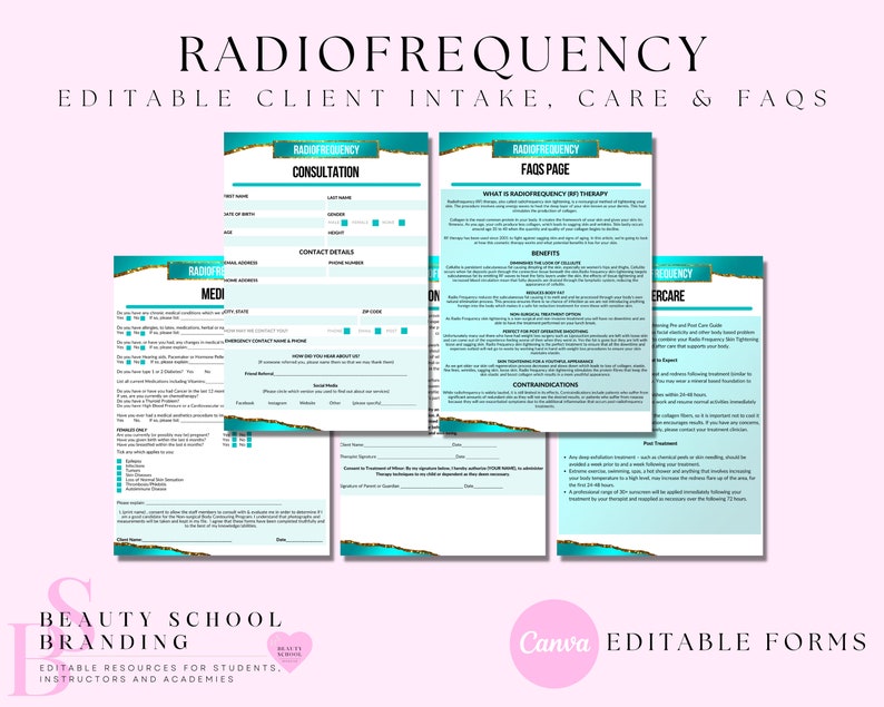Radiofrequency Body Tightening Consent Forms Body Contouring Etsy