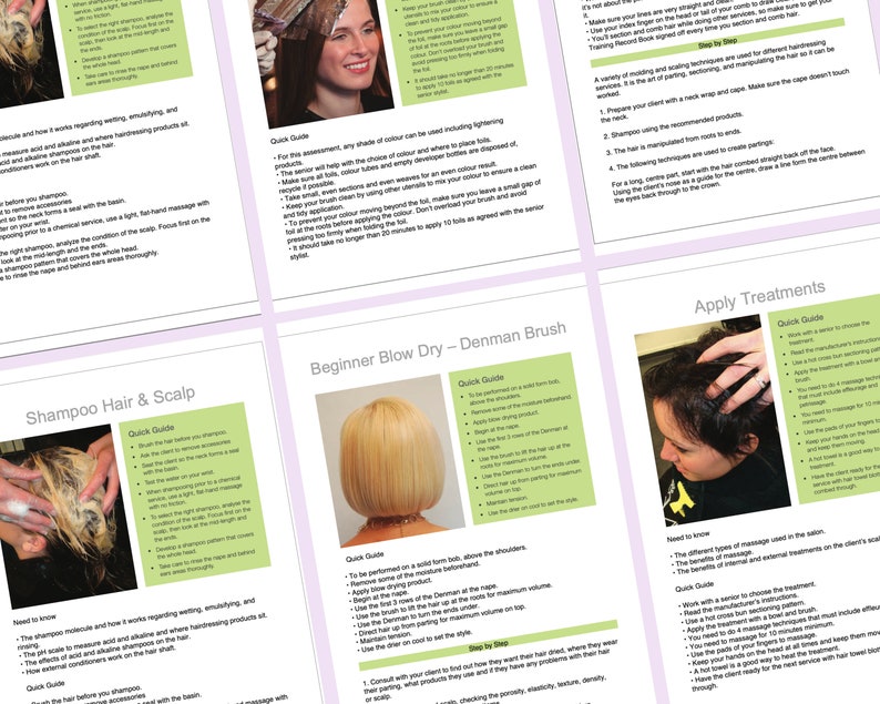 Hairdresser Training Manual PDF Ebook Hairdressers Guide Etsy