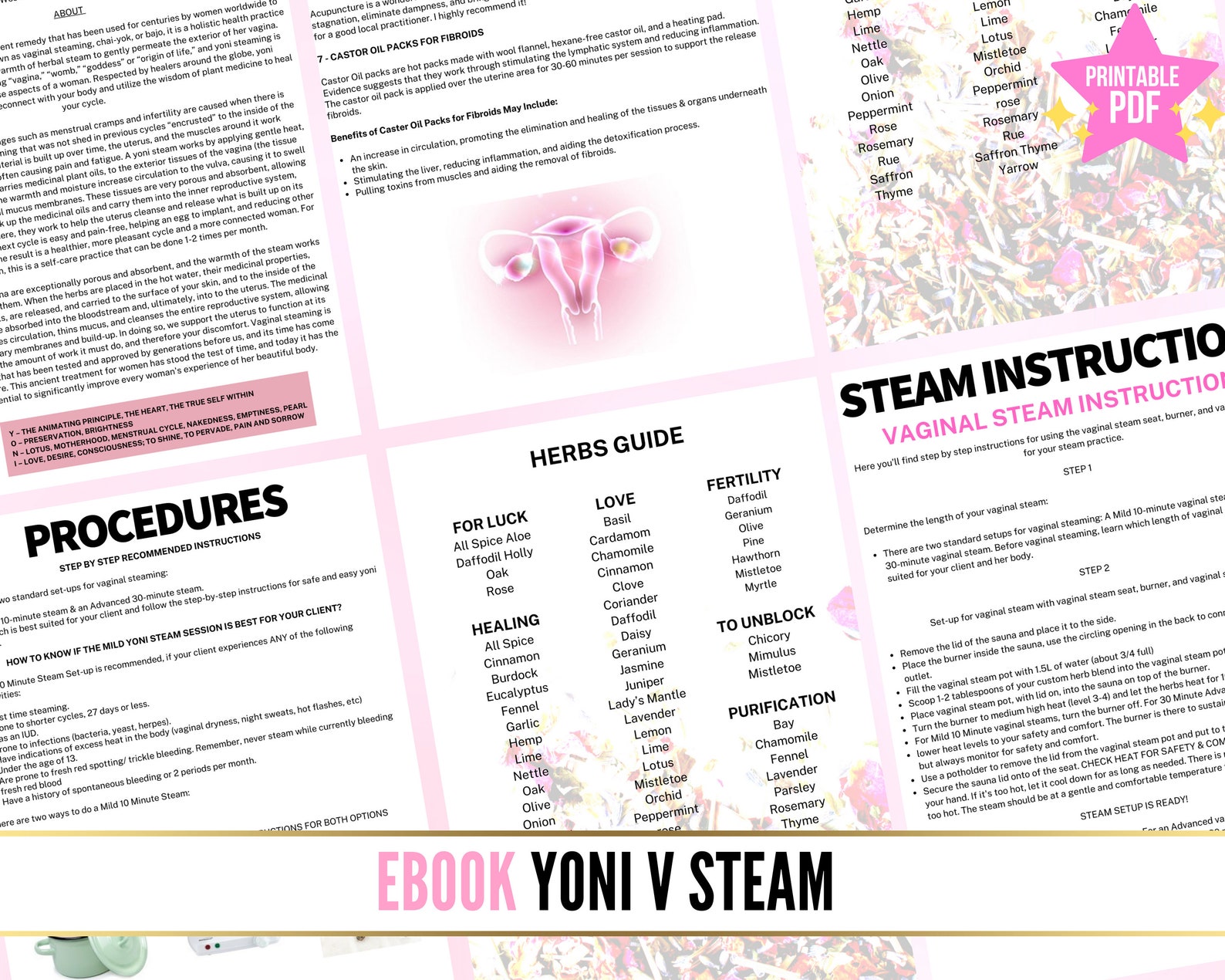 Yoni Spa Ebook Yoni Steaming Yoni Steam Training Guide V Etsy